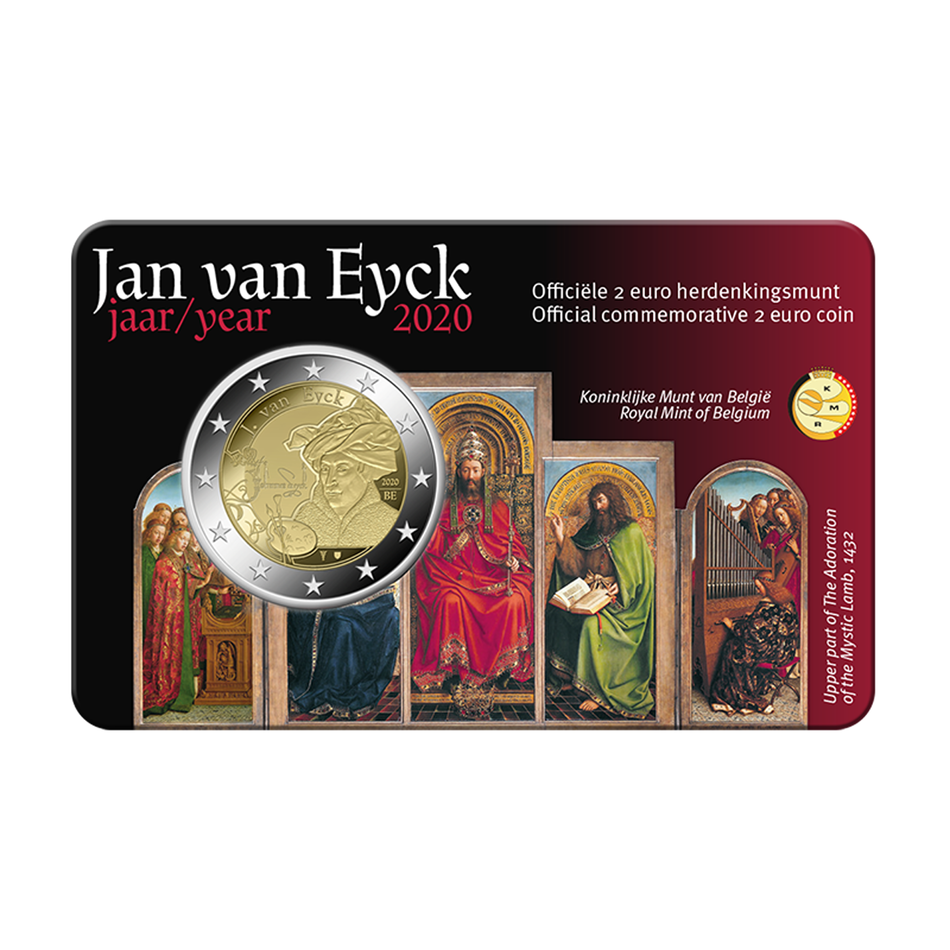 2 euro België 2020 ’Jan van Eyck jaar’ BU in coincard NL
