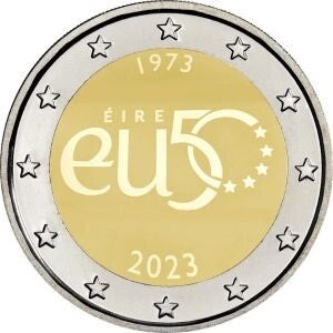 2 euro Ierland 2023 50 jaar toetreding EU UNC