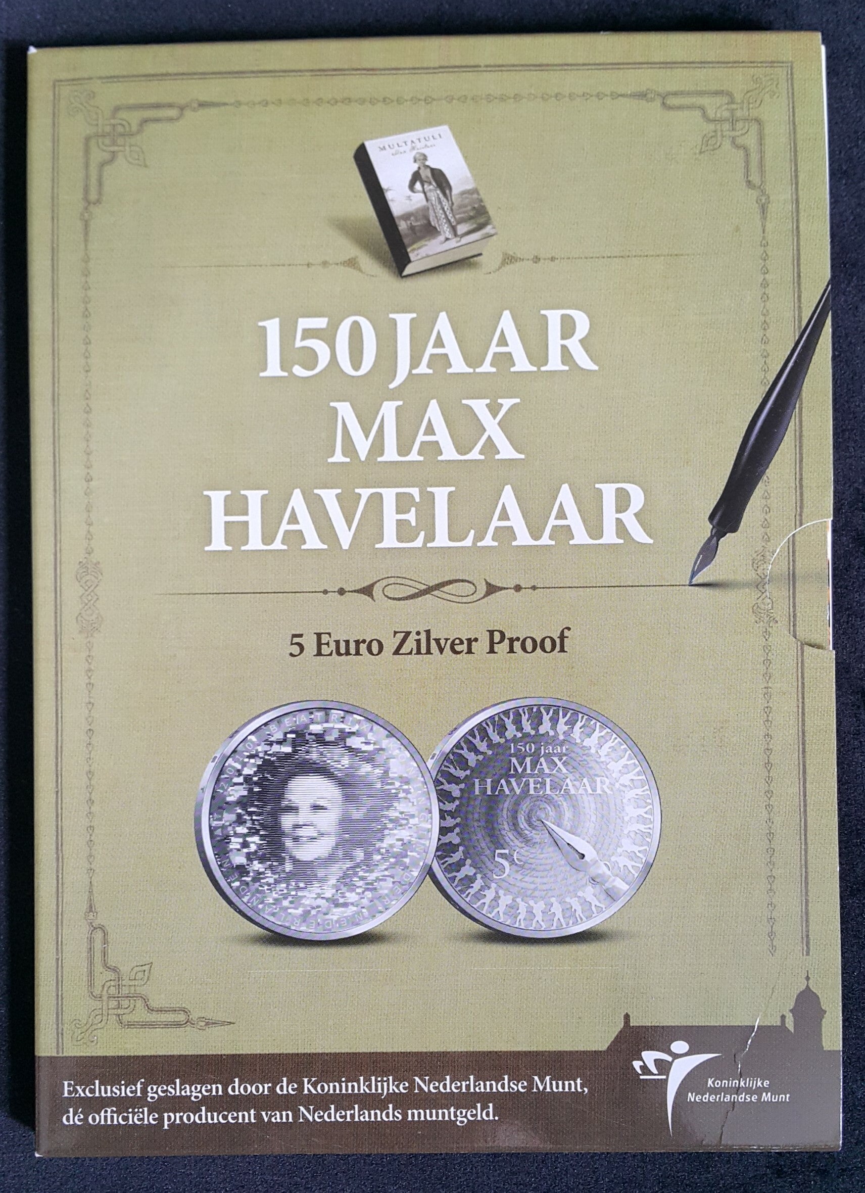 Nederland 2010 Max Havelaar vijfje zilver PROOF