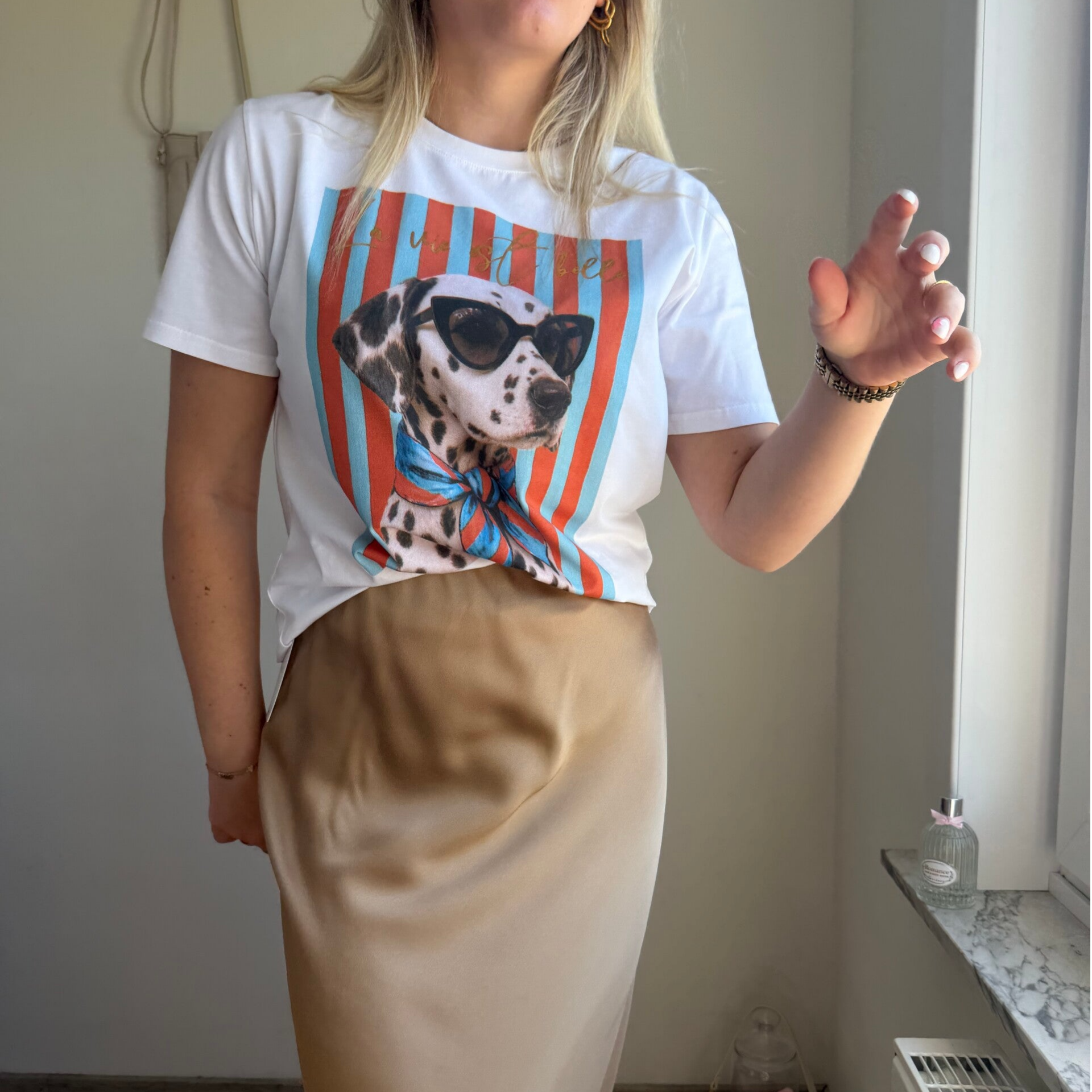 COLOURFULL DETAILLED TECKLE TSHIRT