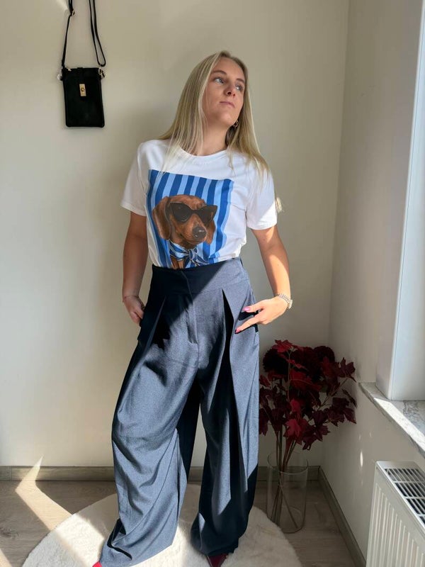LONG BLUE AIDEN TROUSERS