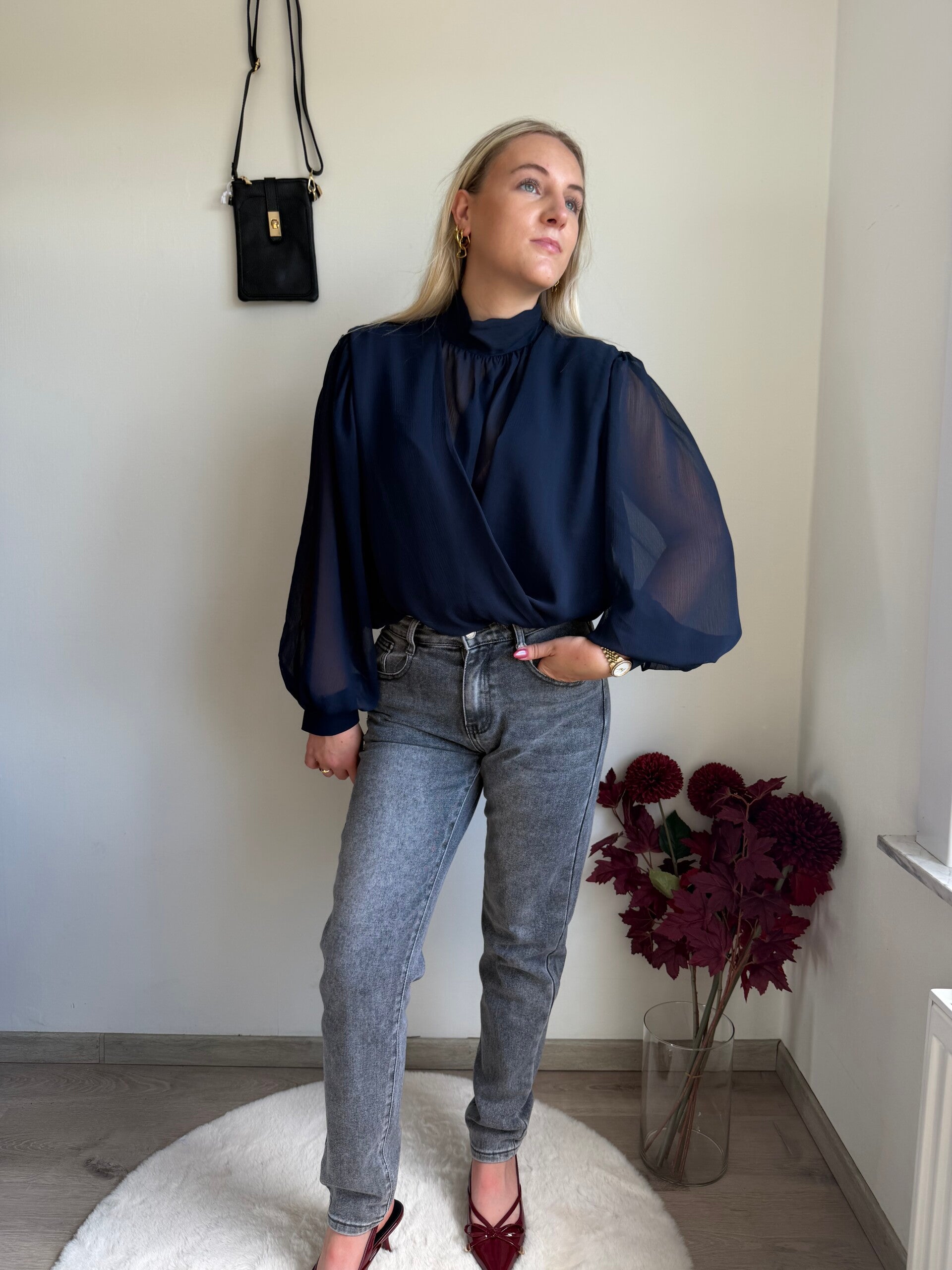 BLUE MOLLIE BLOUSE