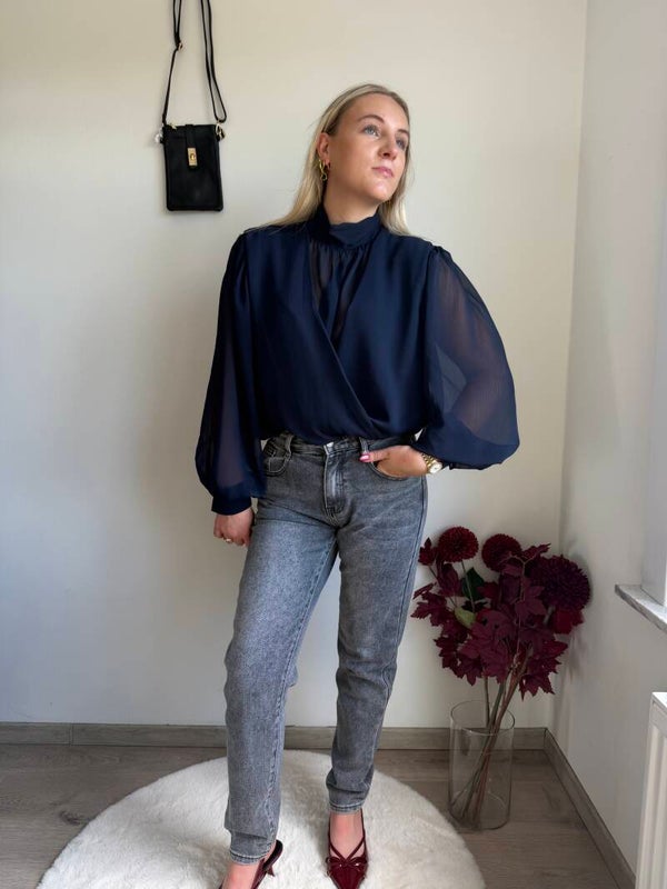BLUE MOLLIE BLOUSE