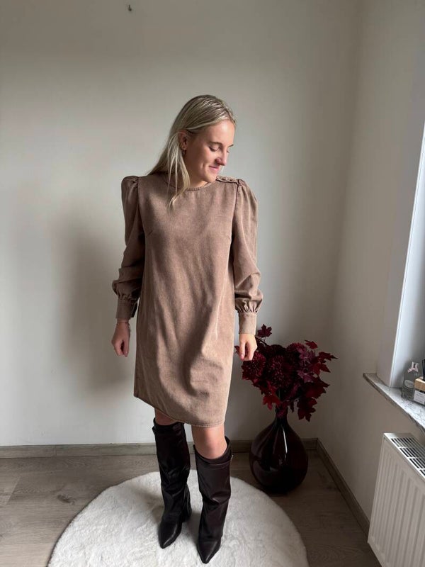 THE OLIVIA JEANSDRESS TAUPE