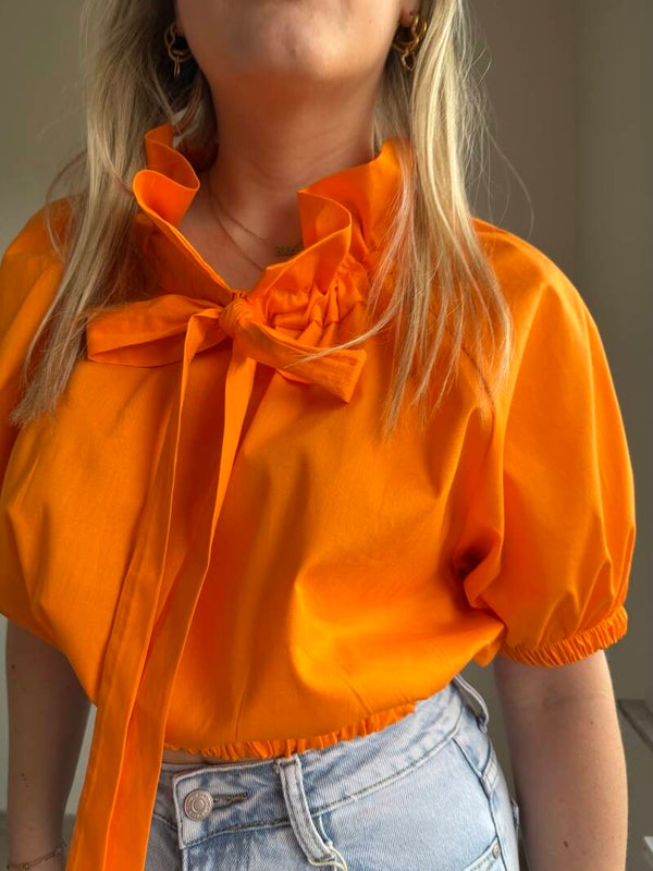 Croped Mango Blouse Short Sleeve