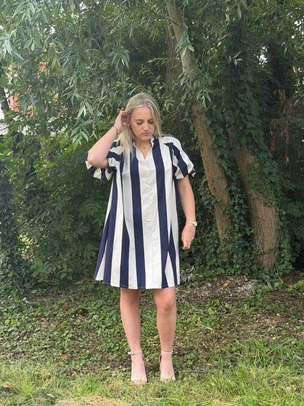 MARINE SANDRINE STRIPED DRESS