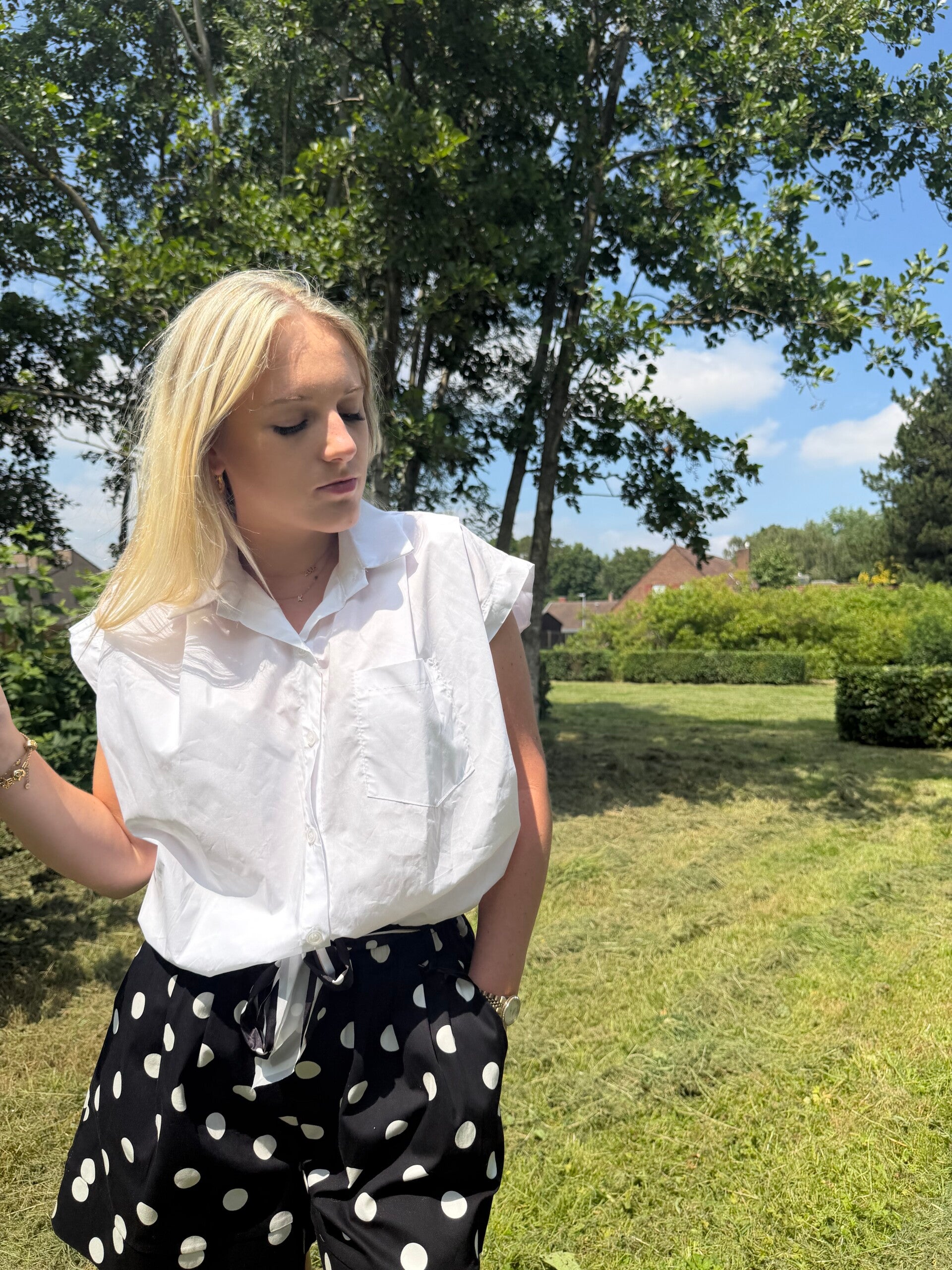 WHITE AMALIFI BLOUSE TOP
