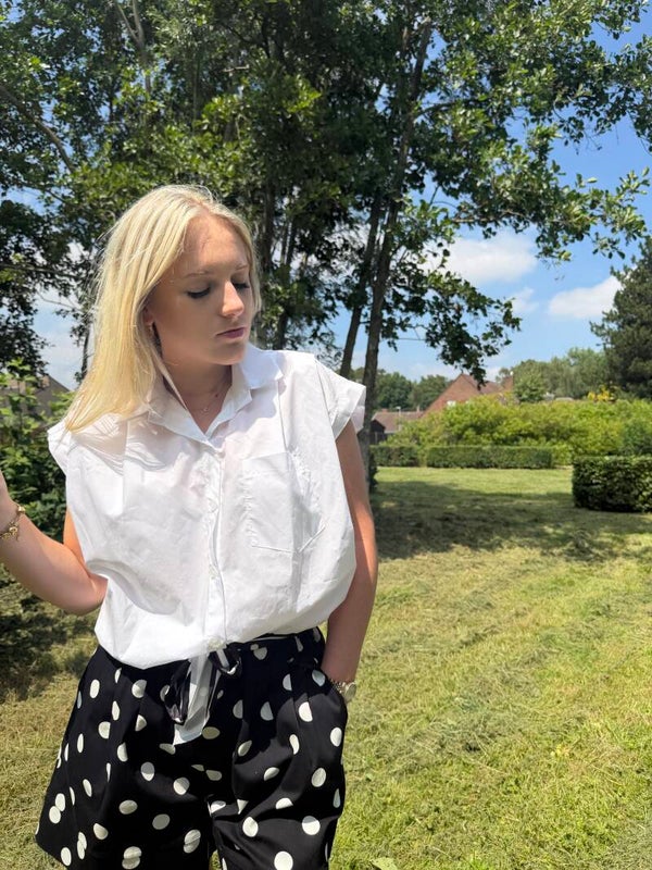 WHITE AMALIFI BLOUSE TOP