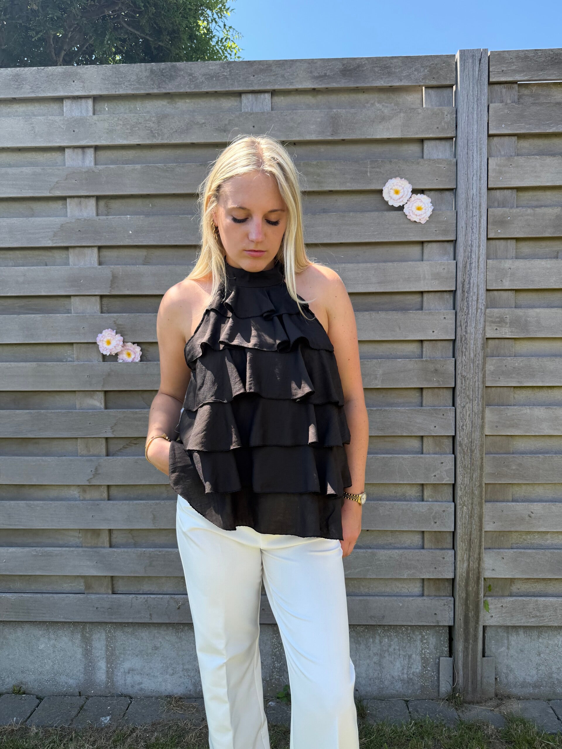 DARK BROWN MAYE GIRLY TOP