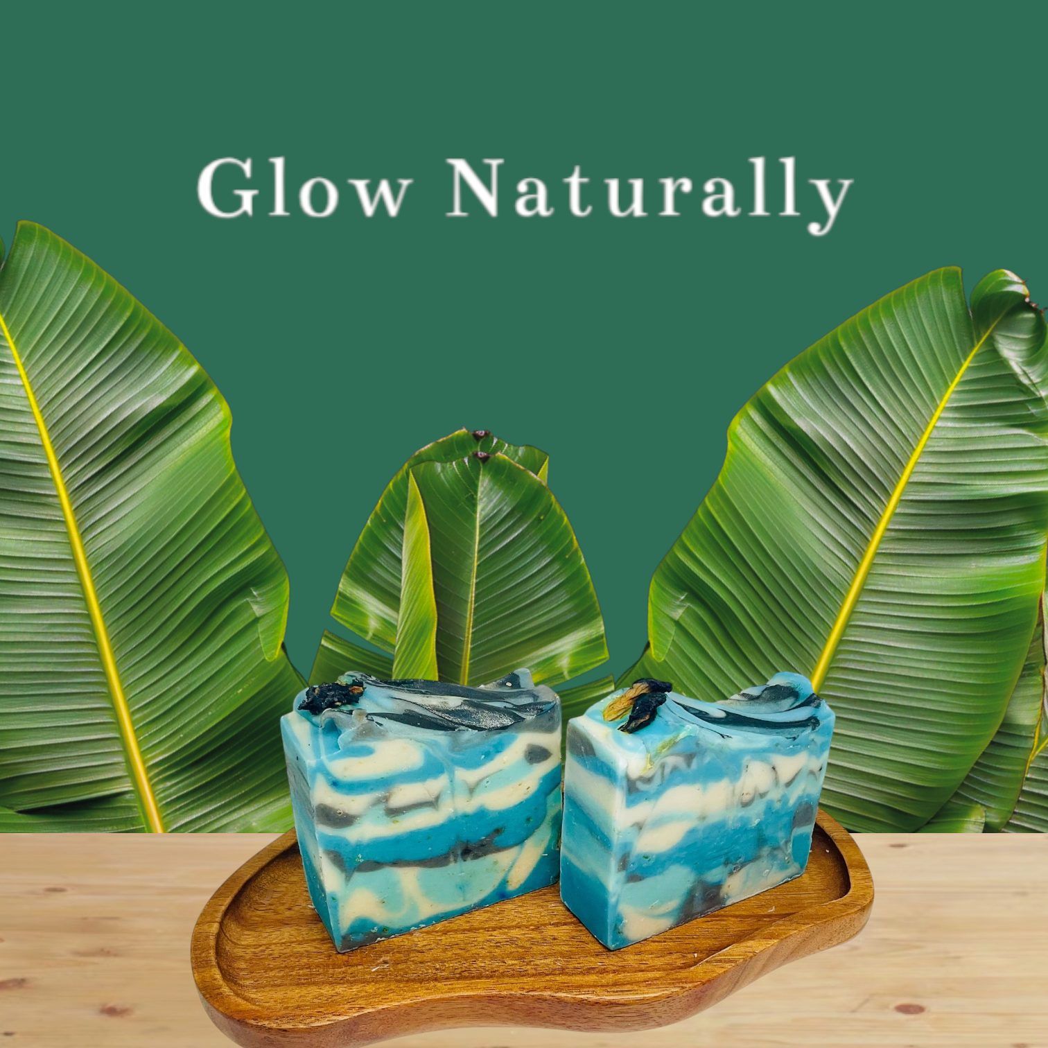 3pcs- Moonlight Blue  Glow Skin  Bar Soap