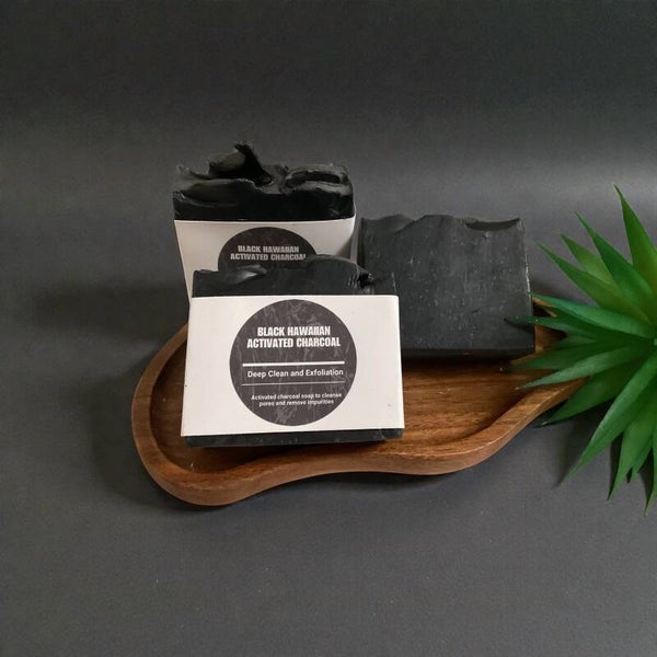 Black Hawaiian Activated Charcoal Gift Set Deep Clean and Exfoliation