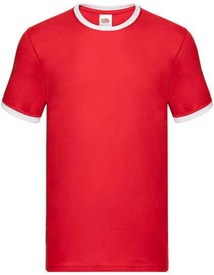 Ringer Tee Red Fruit of the Loom