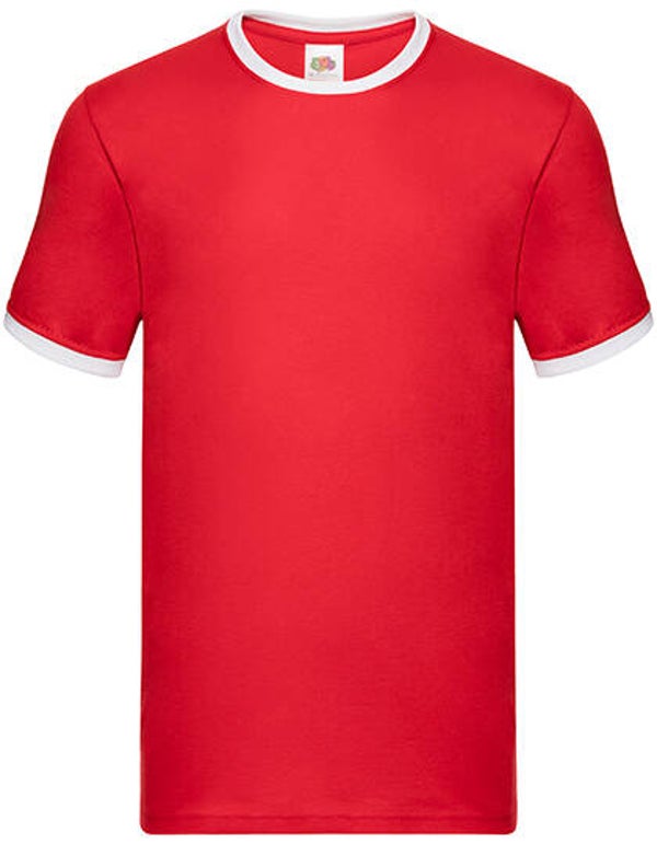 Ringer Tee Red Fruit of the Loom
