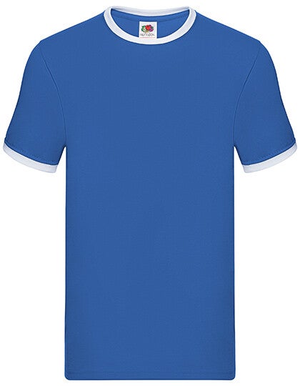 Ringer Tee Royal Blue Fruit of the Loom