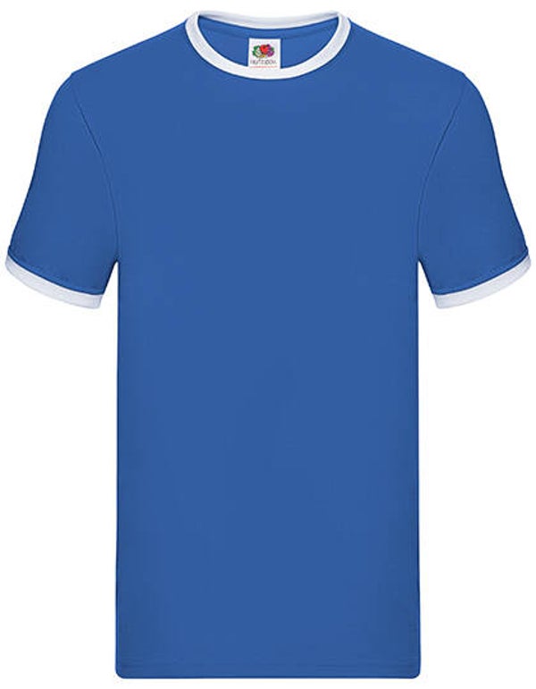 Ringer Tee Royal Blue Fruit of the Loom