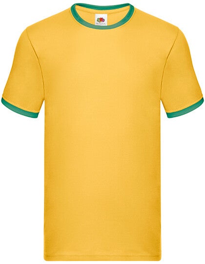 Ringer Tee Sunflower Fruit of the Loom