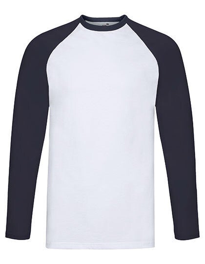 Baseball longsleeve Navy Fruit of the Loom