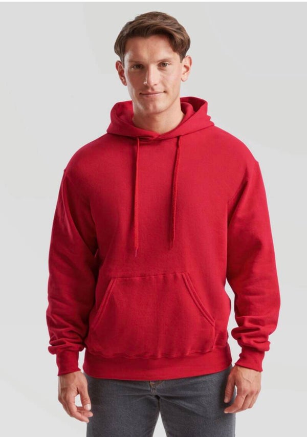 Red hoodie Fruit of the Loom