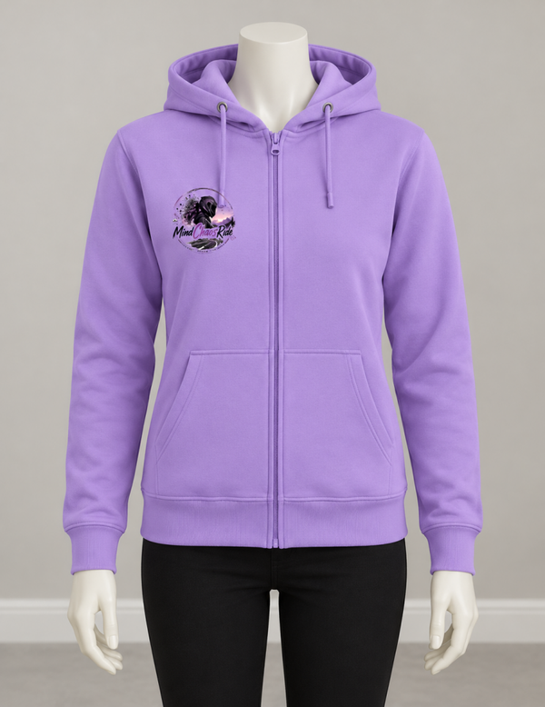 Zipper mit Kapuze und Logo