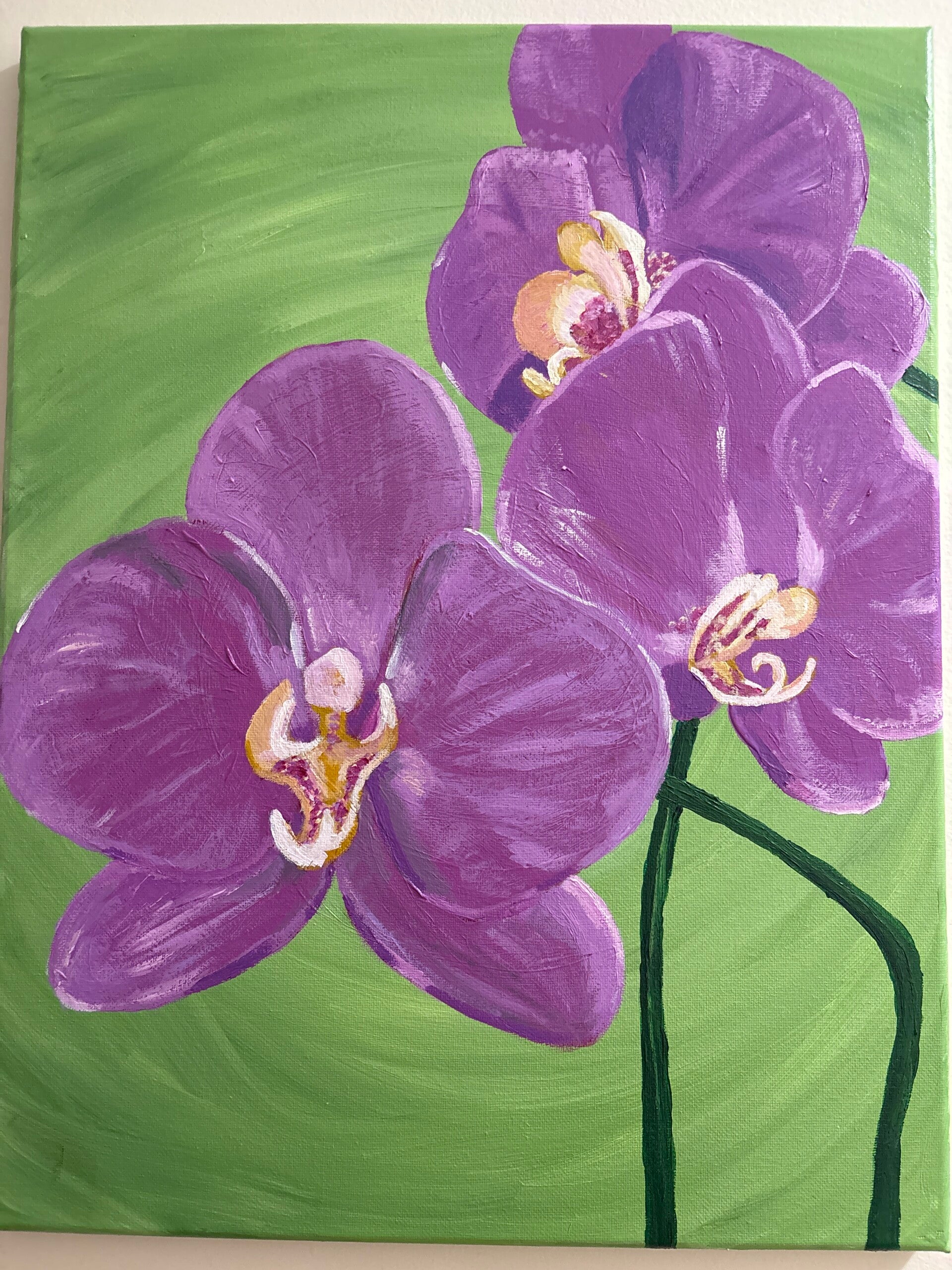 Purple Orchid Painting