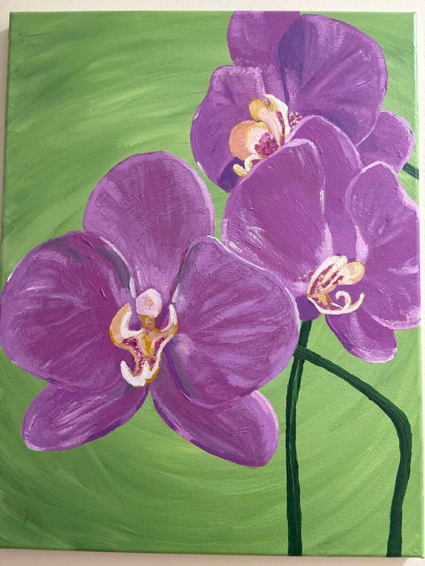 Purple Orchid Painting