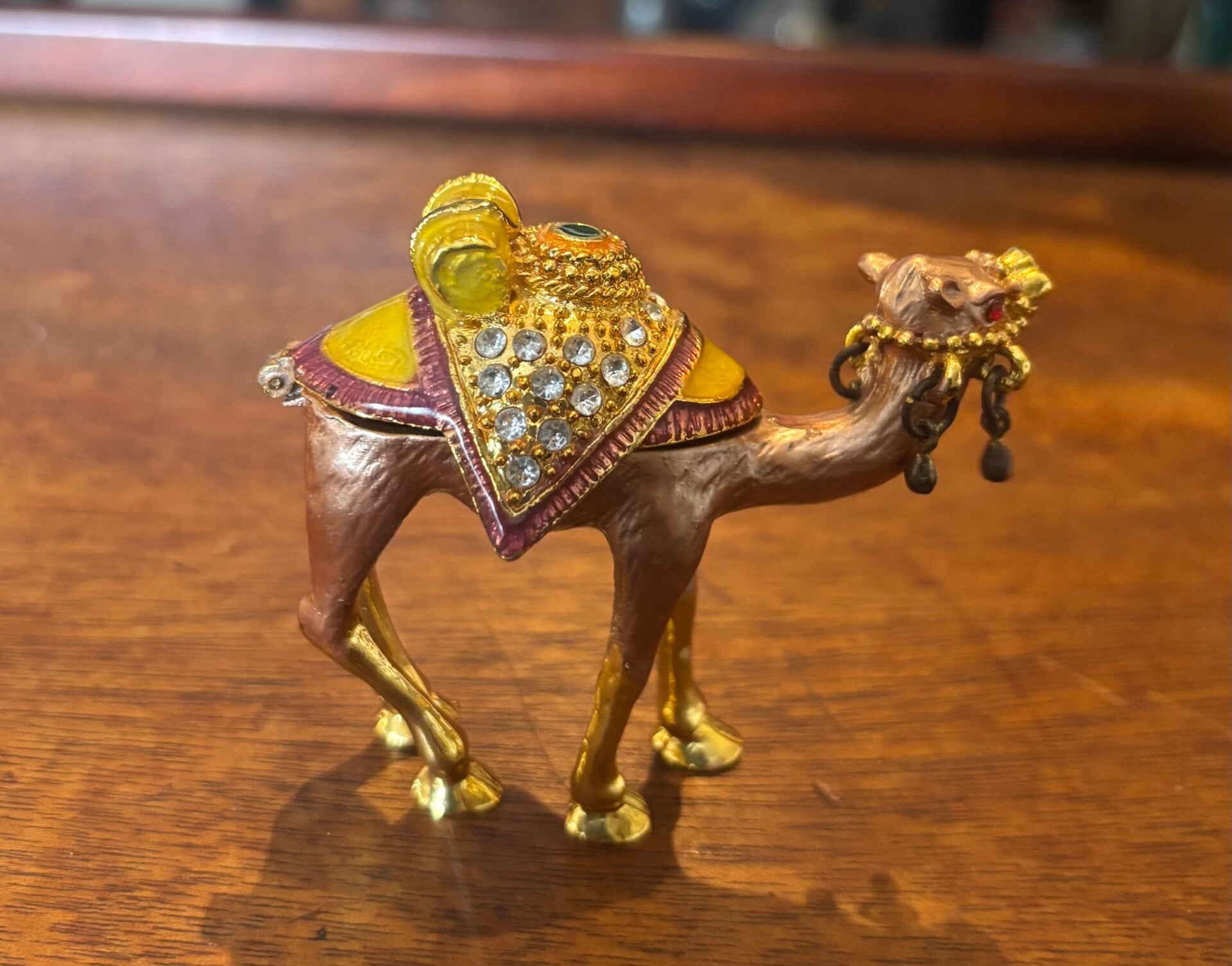 Bejewelled Gold & Enamel Camel Trinketbox