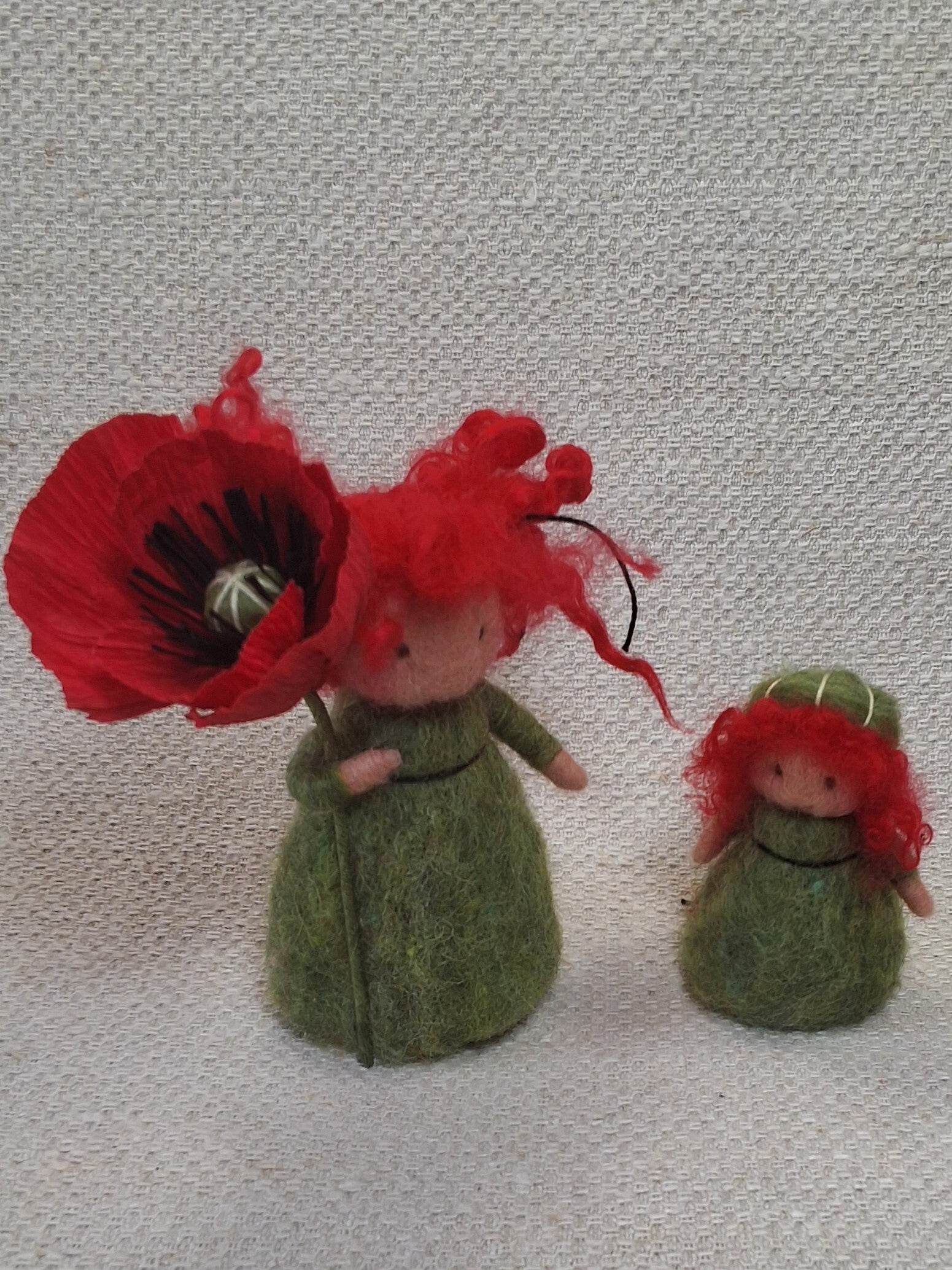 186. Naaldviltpopje Moeder en Dochter Klaproos