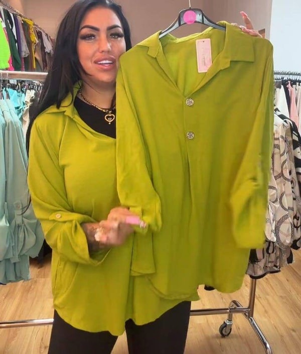 V hals blouse met knoopjes