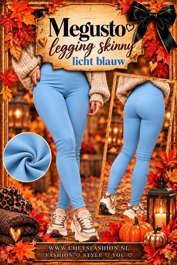 Megusto legging skinny lichtblauw