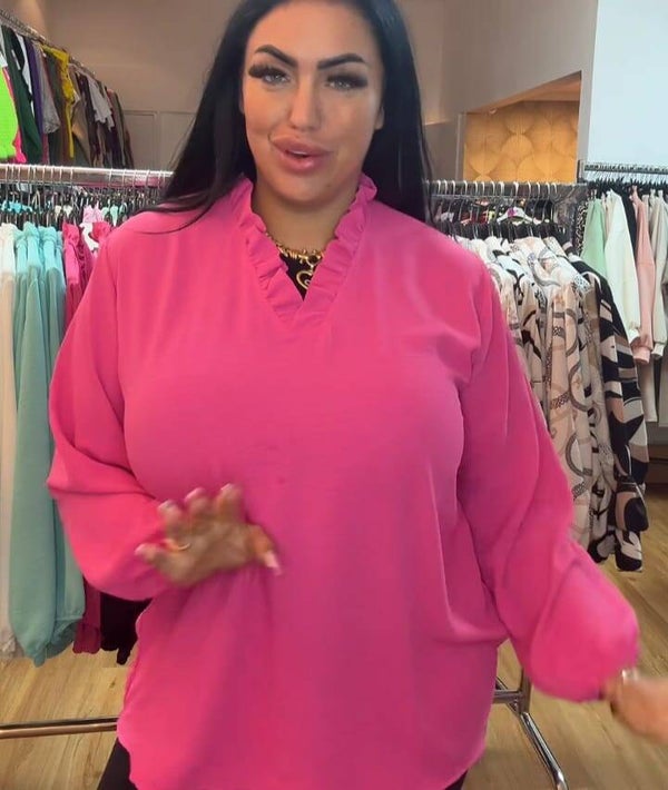 Roezel V hals blouse