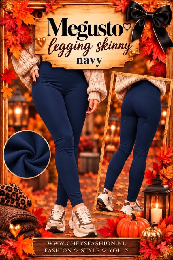 Megusto legging skinny navy