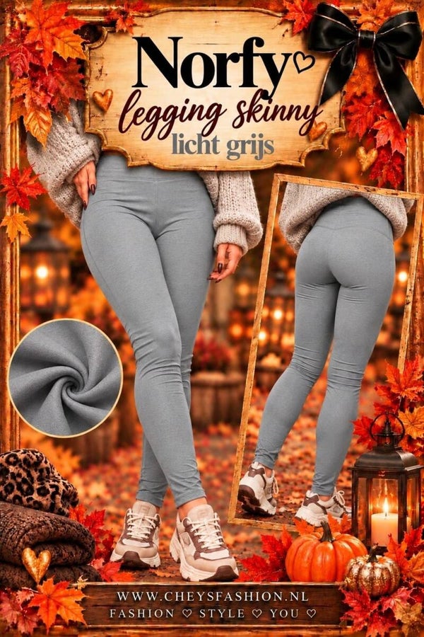 Norfy legging skinny  lichtgrijs