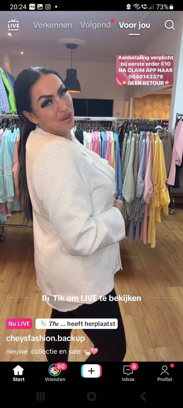 Glitter oversized blazer