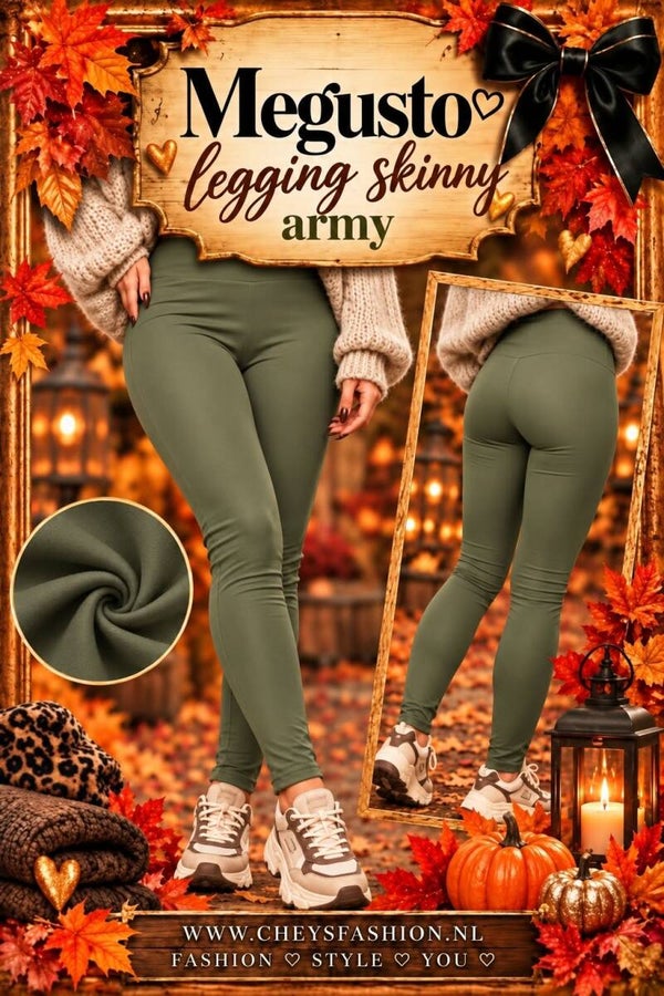 Megusto legging skinny Army