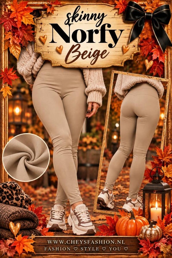 Legging Norfy beige skinny