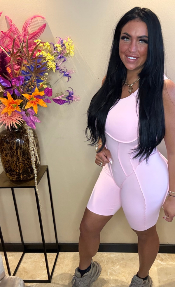 JUMPSUIT PINK STRETCH