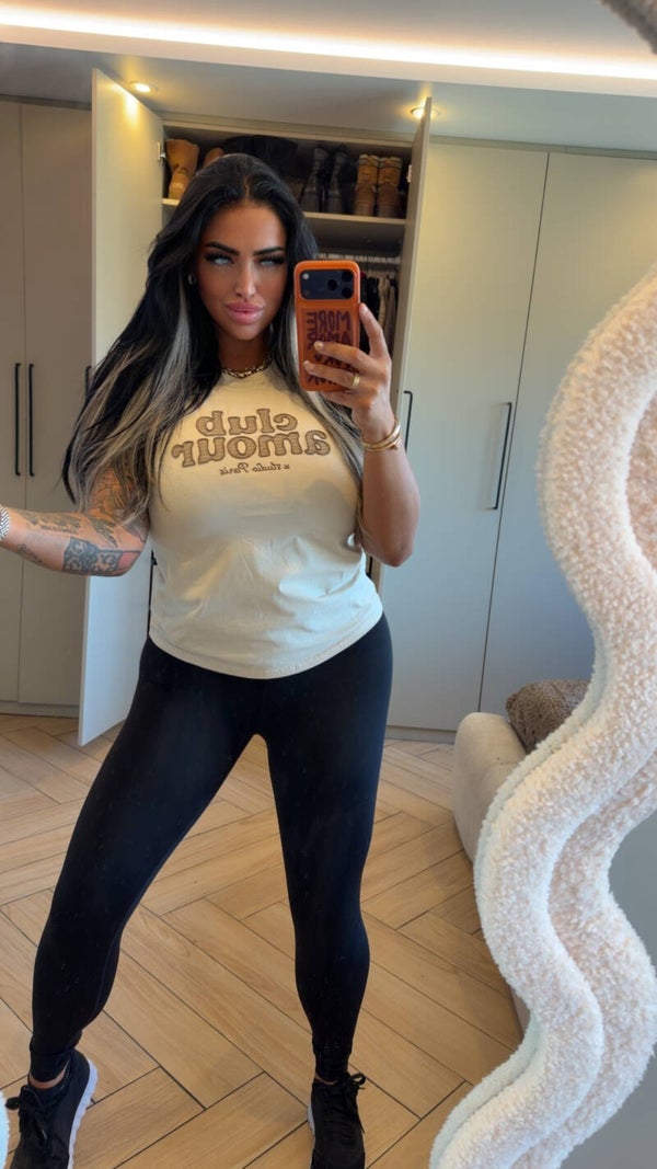 Club amour shirt met kant in 2 kleuren