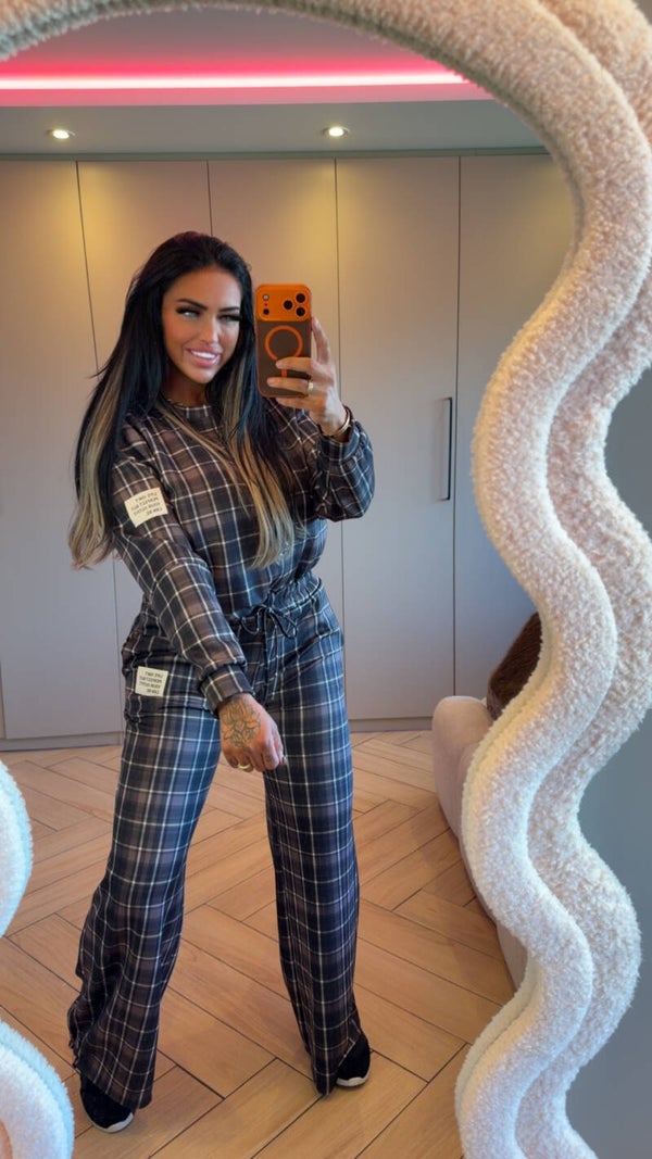 Label pak met ruitjes in 3 kleuren
