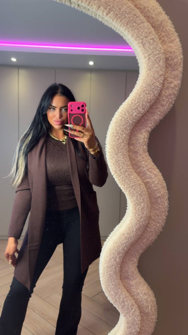 Choco luxe vest met zakken