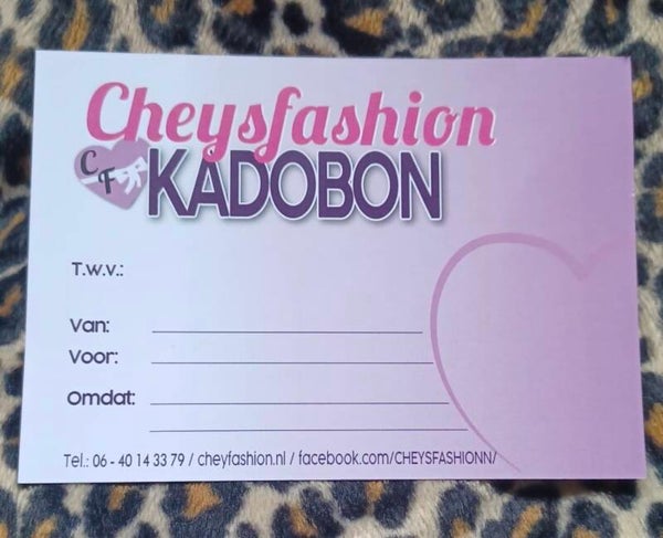 Cadeaubon ter waarde van…..