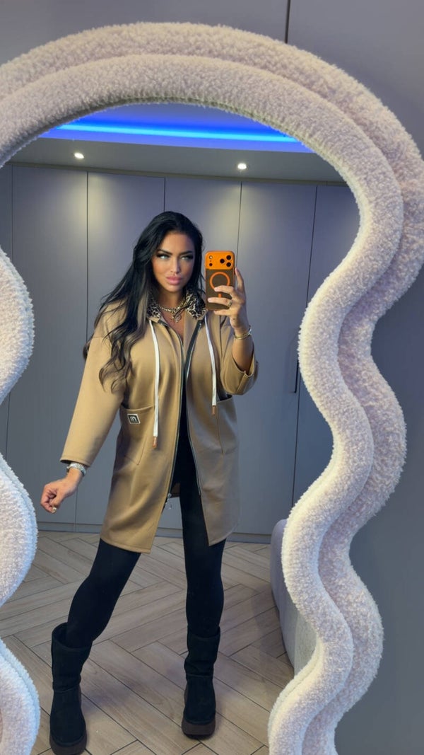 Comfy vest met panterprint in 2 kleuren