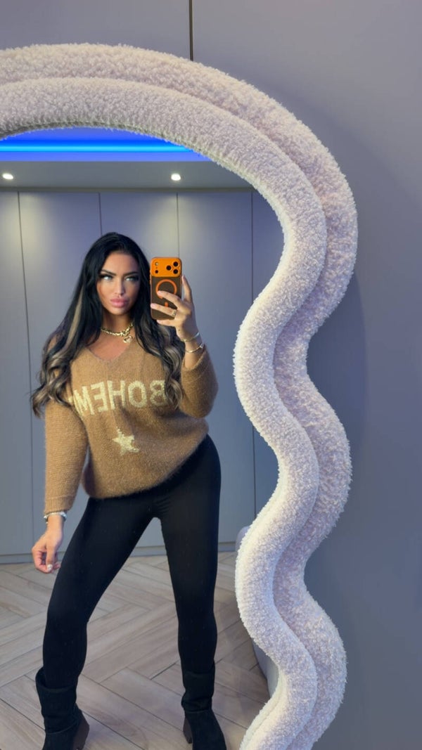 Bohème trui in het goud