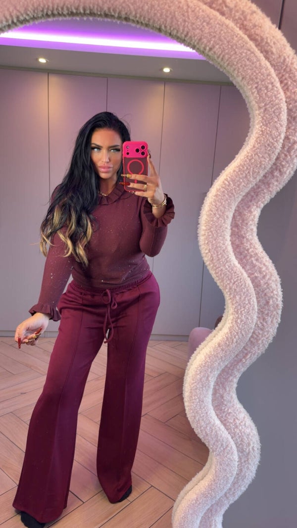 Glitter colletje met roesel  in 3 kleuren