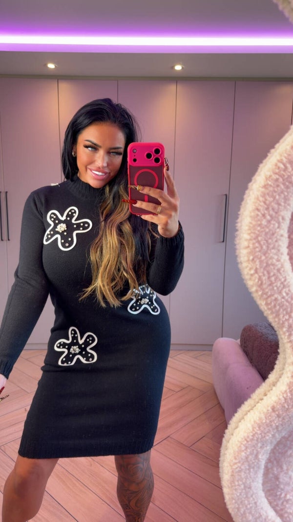 Comfy jurk met bloemen in 2 kleuren