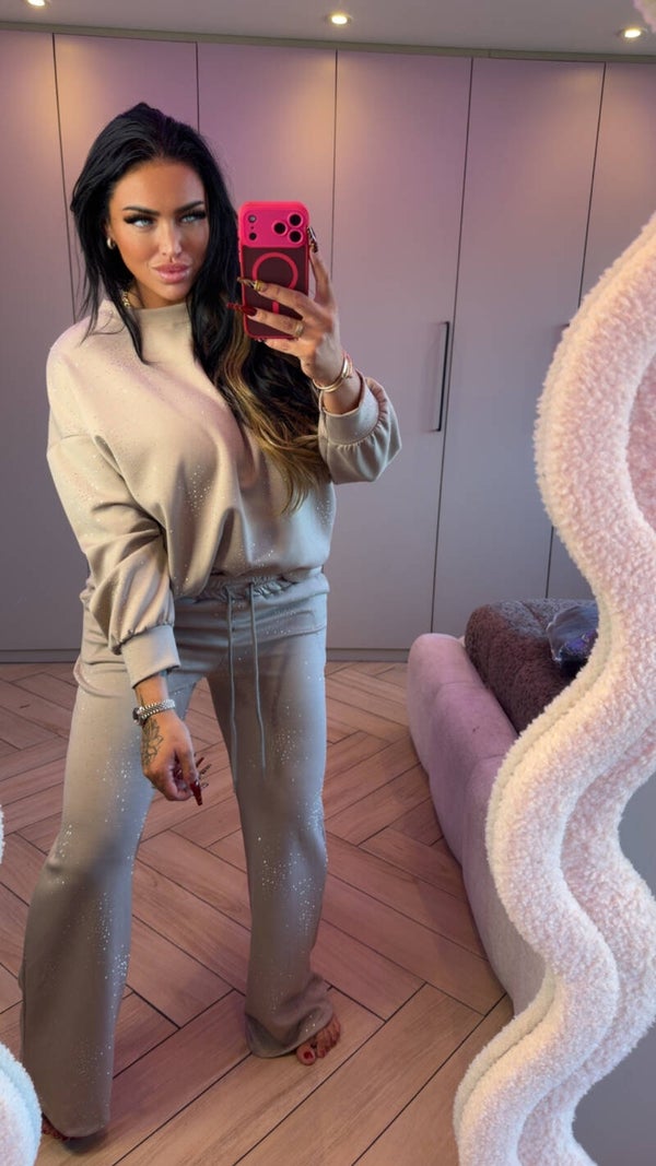 Glitter comfy pak beige