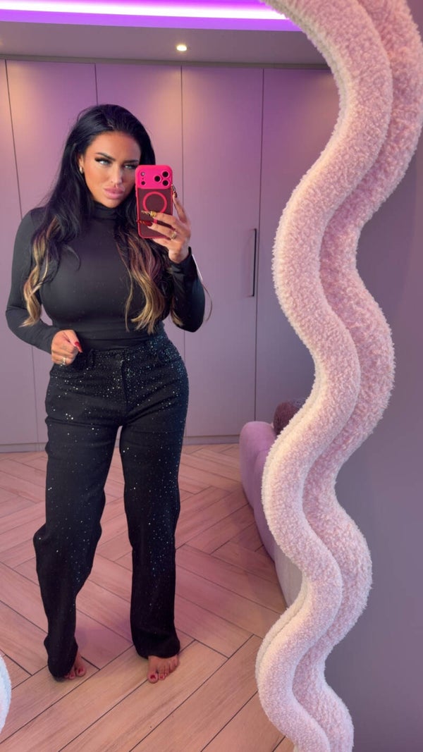 Glitter stretch broek in 2 maten super stretch