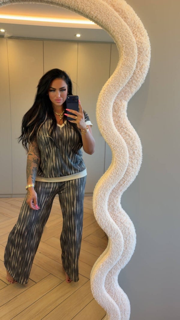 Lurex glitter pak stretch zwart goud