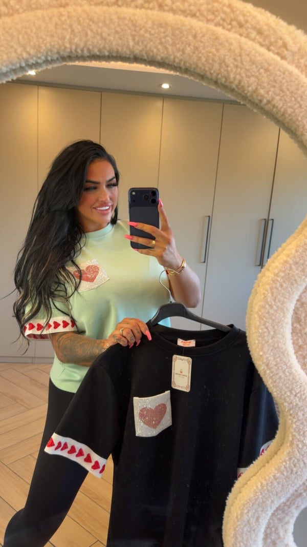 Hartjes shirt in 2 kleuren