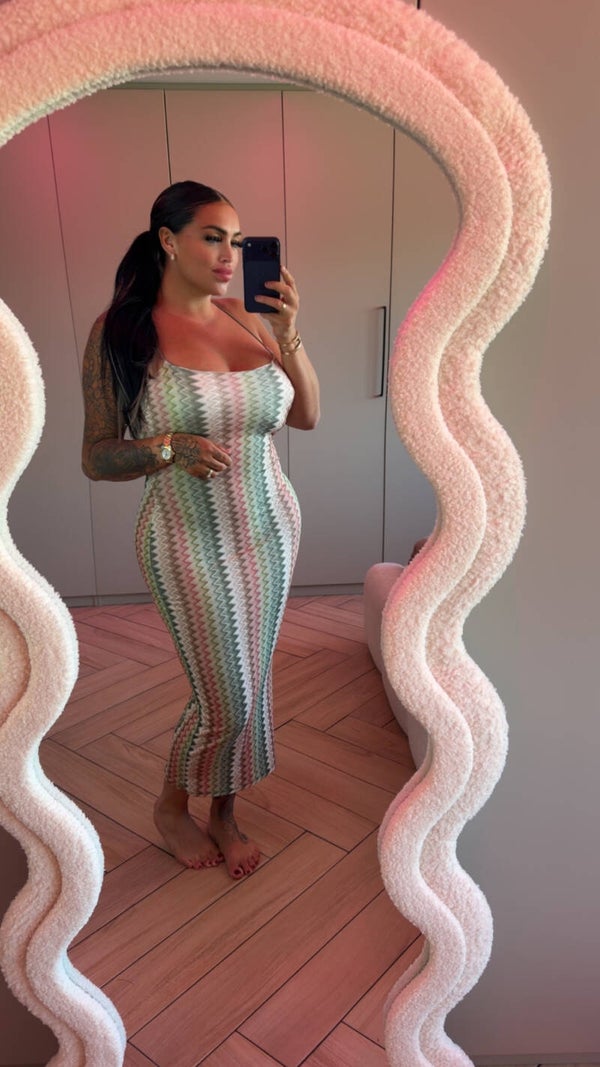 Zigzag jurk stretch in 3 kleuren OP IS OP
