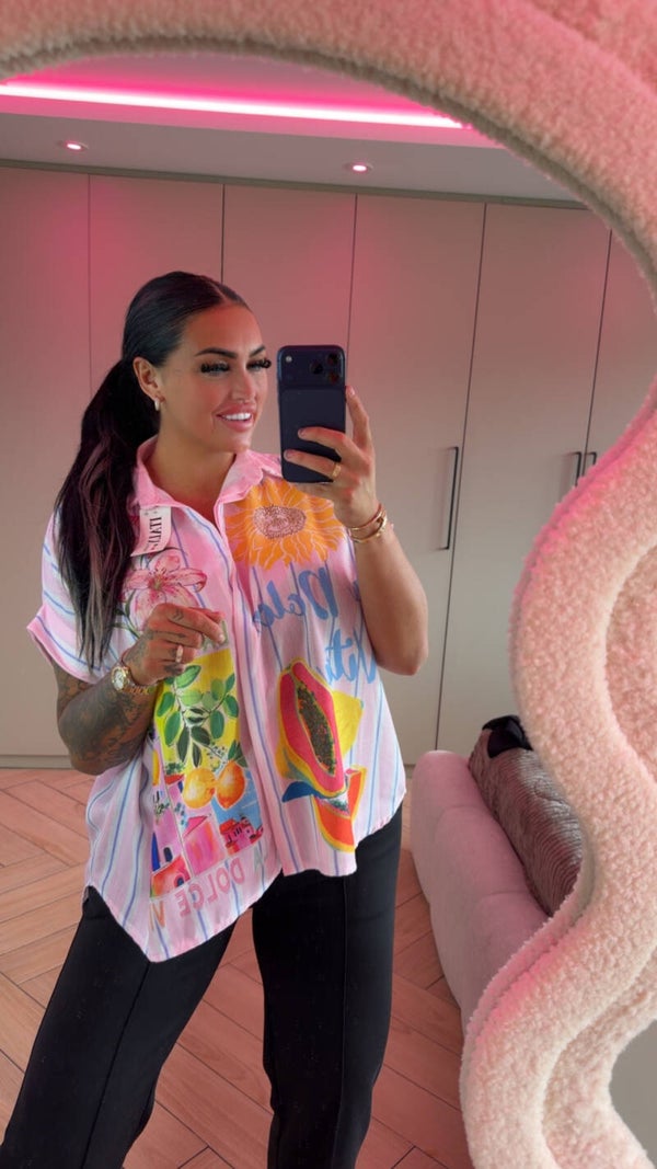 Ibiza blouse roze